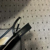 Chanel Women Slingbacks Goatskin Grosgrain-Black G31319 (1)