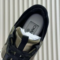 Chanel Women Sneakers Laminated Calfskin Suede Calfskin-Light Gray G46609 (1)
