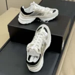 Chanel Women Sneakers Laminated Calfskin Suede Calfskin-Light Gray G46609