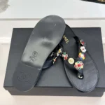 Chanel Women Thongs Lambskin Metal-Black G46304B1971194305