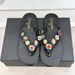 Chanel Women Thongs Lambskin Metal-Black G46304B1971194305