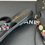 Chanel Women Thongs Lambskin Metal-Black G46304B1971194305