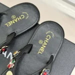 Chanel Women Thongs Lambskin Metal-Black G46304B1971194305