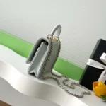 Chanel Women Wallet On Chain Lambskin Imitation Pearls Gold Metal-Light Blue