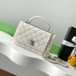 Chanel Women Wallet On Chain Lambskin Imitation Pearls Gold Metal-White