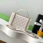 Chanel Women Wallet On Chain Lambskin Imitation Pearls Gold Metal-White