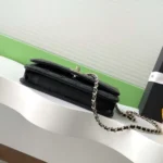 Chanel Women Wallet on Chain Lambskin Strass Gold Tone Metal-Black