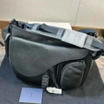 Dior Men Sacai DIOR sacai Saddle Soft Shoulder Bag Logo Buckle