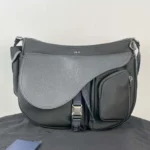 Dior Men Sacai DIOR sacai Saddle Soft Shoulder Bag Logo Buckle