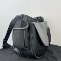 Dior Men Sacai DIOR sacai Saddle Soft Shoulder Bag Logo Buckle (1)