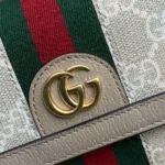 Gucci GG Unisex Ophidia Continental Wallet in GG Supreme Canvas-Beige