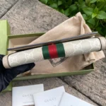 Gucci GG Unisex Ophidia Continental Wallet in GG Supreme Canvas-Beige