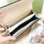 Gucci GG Unisex Ophidia Continental Wallet in GG Supreme Canvas-White