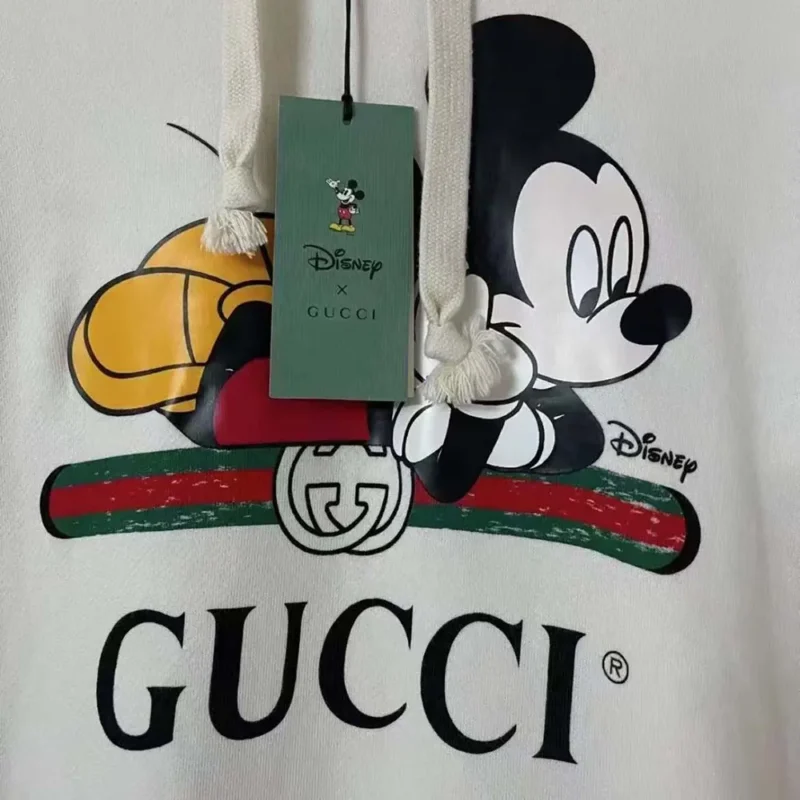 Gucci Men GUCCI x Disney Mickey Logo Printed Hoodie