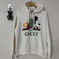 Gucci Men GUCCI x Disney Mickey Logo Printed Hoodie (1)