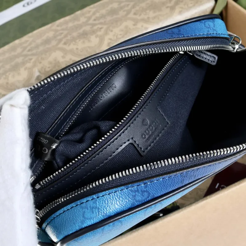 Gucci Unisex Chroma Small Crossbody Bag-Dark blue 835691