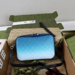 Gucci Unisex Chroma Liten Axelväska - Mörkblå 835691