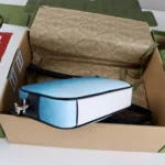 Gucci Unisex Chroma Liten Axelväska - Mörkblå 835691