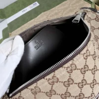 Gucci Unisex GG Canvas Small Cylinder Bag-Dark Brown 834455 (1)