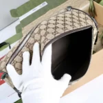 Gucci Unisex GG Canvas Small Cylinder Bag-Dark Brown 834455