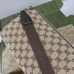 Gucci Unisex GG Canvas Small Cylinder Bag-Dark Brown 834455