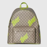 Gucci Unisex Medium Backpack with Print-Dark Green 834466 (1)