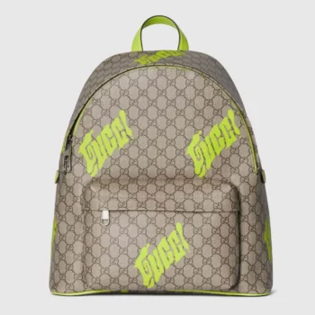 Gucci Unisex Medium Backpack with Print-Dark Green 834466