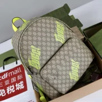 Gucci Unisex Medium Backpack with Print-Dark Green 834466 (1)