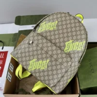 Gucci Unisex Medium Backpack with Print-Dark Green 834466 (1)