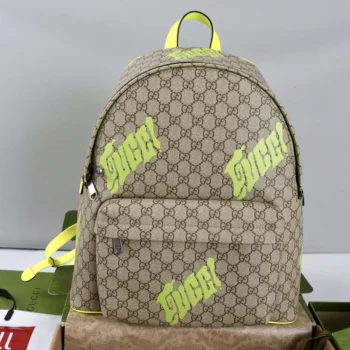 Gucci Unisex Medium Backpack with Print-Dark Green 834466