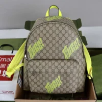 Gucci Unisex Medium Backpack with Print-Dark Green 834466 (1)