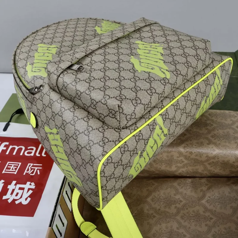 Gucci Unisex Medium Backpack with Print-Dark Green 834466
