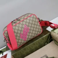 Gucci Unisex Medium Crossbody Bag with Print-Pink 839380 (1)