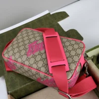 Gucci Unisex Medium Crossbody Bag with Print-Pink 839380 (1)