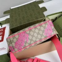 Gucci Unisex Medium Crossbody Bag with Print-Pink 839380 (1)