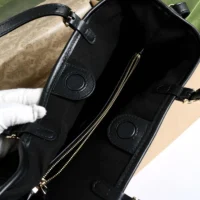 Gucci Women GG Emblem Medium Tote Bag-Black 815214 (1)