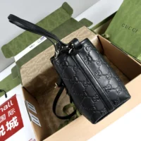 Gucci Women GG Emblem Medium Tote Bag-Black 815214 (1)