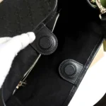 Gucci Women GG Emblem Small Bucket Bag-Black 815118