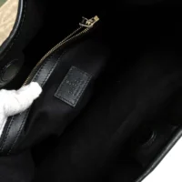 Gucci Women GG Emblem Small Bucket Bag-Black 815118 (1)