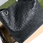 Gucci Women GG Emblem Small Bucket Bag-Black 815118