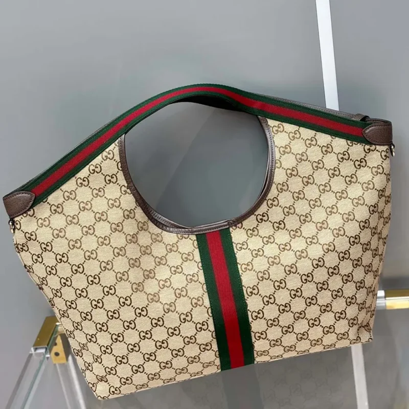 Gucci Women Giglio Large Tote Bag-Dark Brown 853971