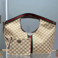 Gucci Women Giglio Large Tote Bag-Dark Brown 853971 (1)