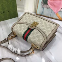 Gucci Women Ophidia Medium Top Handle Bag-Beige 651055 (1)