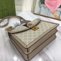 Gucci Women Ophidia Medium Top Handle Bag-Beige 651055 (1)