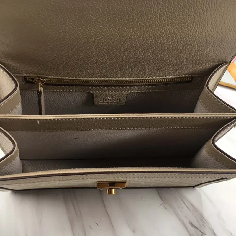 Gucci Women Ophidia Medium Top Handle Bag-Beige 651055