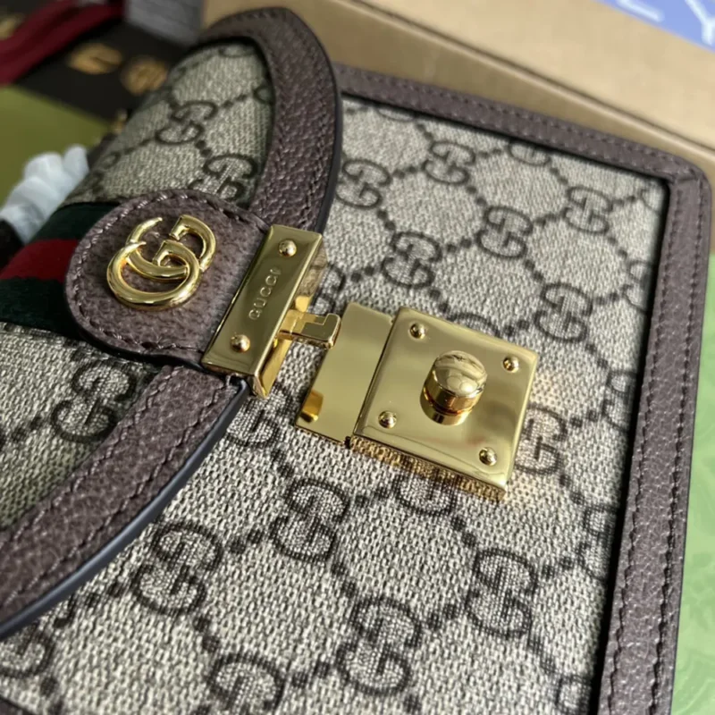Gucci Women Ophidia Mini Top Handle Bag-Brown 696180