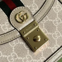 Gucci Women Ophidia Mini Top Handle Bag-White 696180 (1)