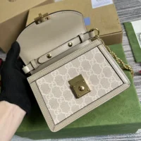 Gucci Women Ophidia Mini Top Handle Bag-White 696180 (1)