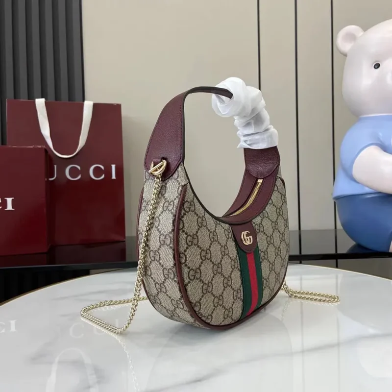 Gucci Women Ophidia Small Shoulder Bag-Maroon 838463