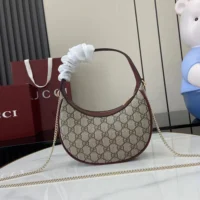 Gucci Women Ophidia Small Shoulder Bag-Maroon 838463 (1)